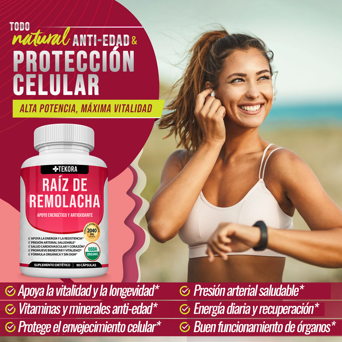 Remolacha Activa® De Máxima Pureza Anti-Edad y Vitalidad