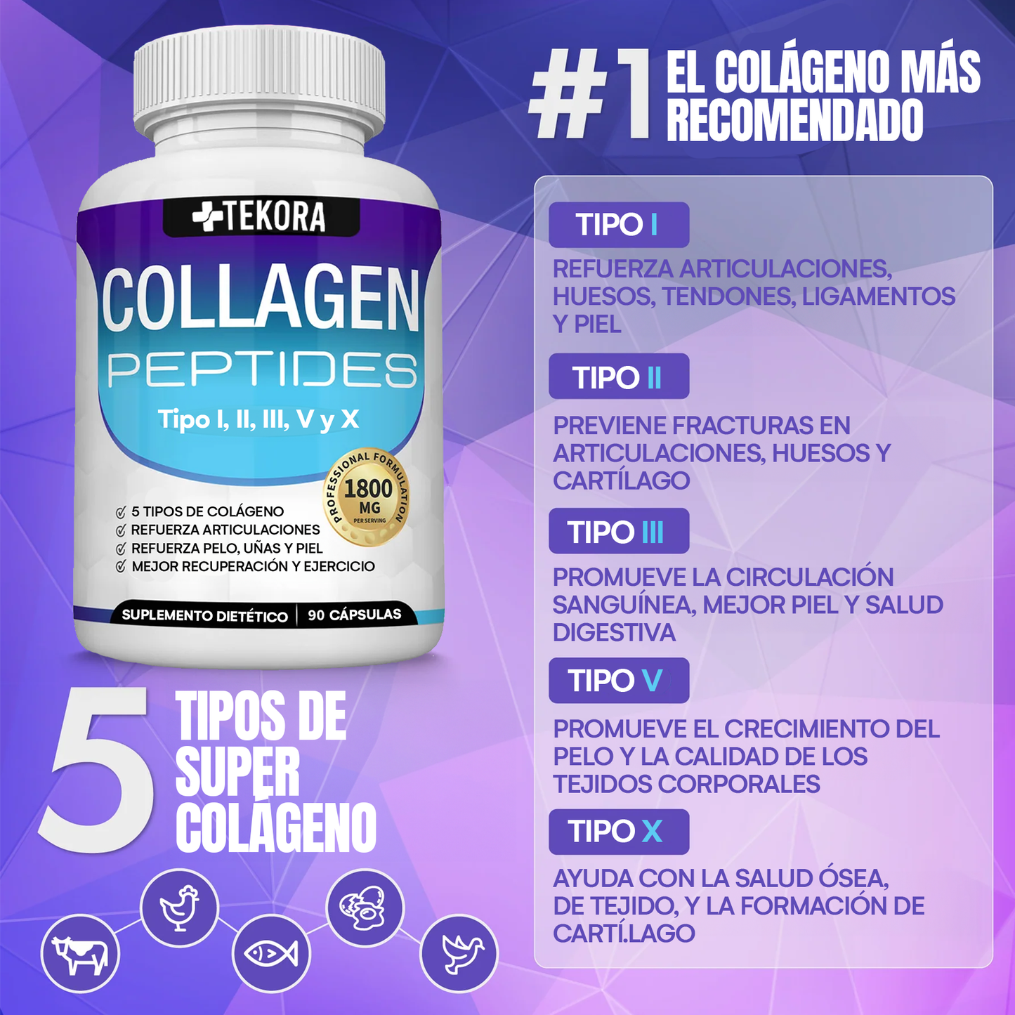 Colágeno 100% Puro Anti-Edad