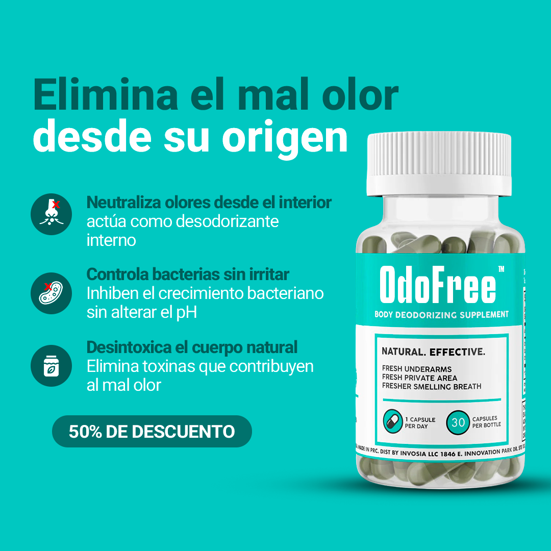 OdoFree™ – Neutraliza Olores Corporales, Íntimos Y De Aliento En 24h