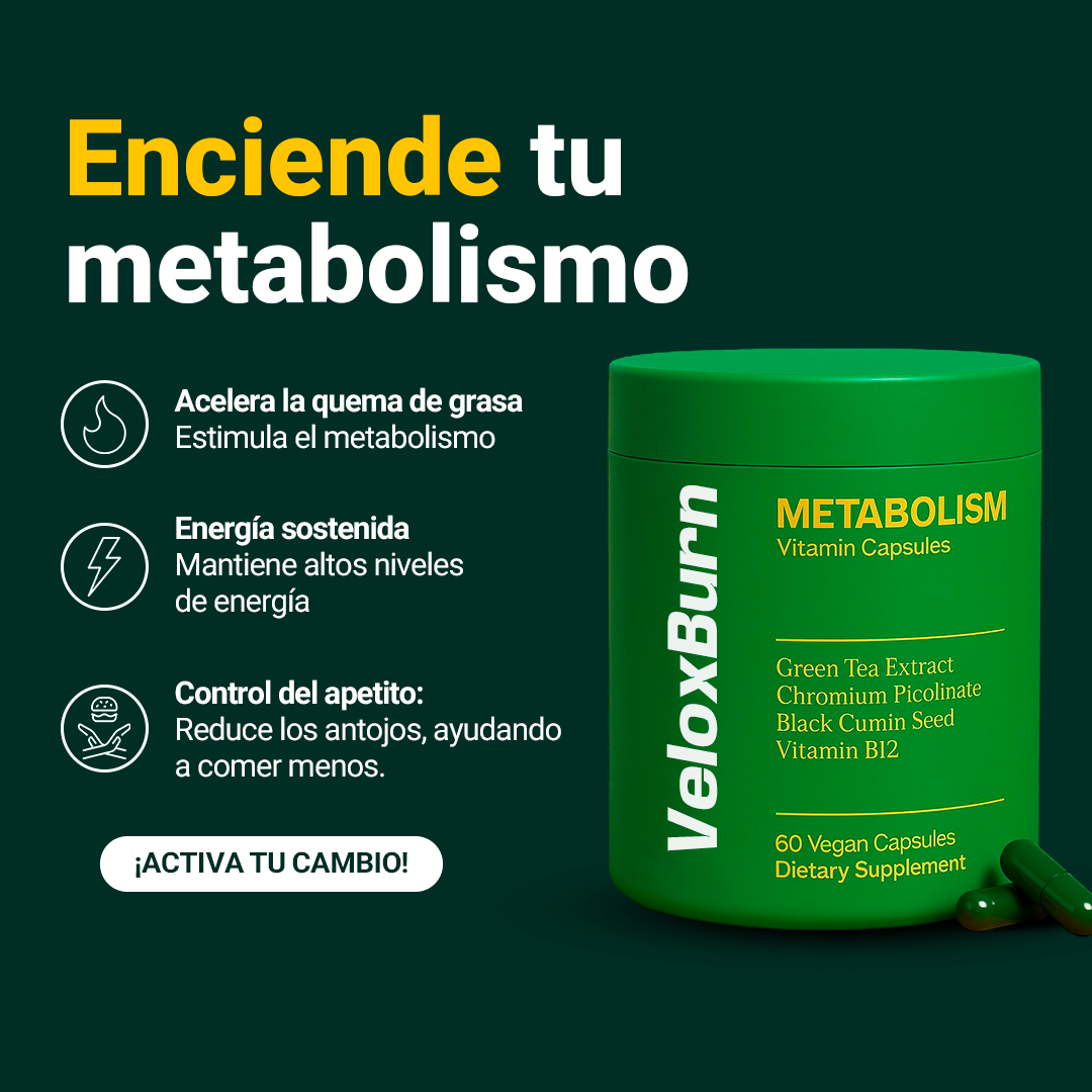 VeloxBurn™ – Cápsulas Aceleradoras Del Metabolismo Y Antojos
