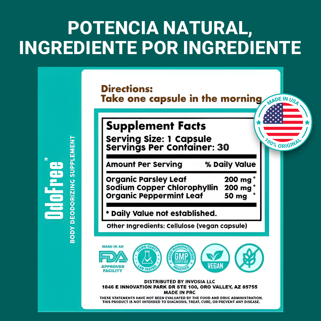 OdoFree™ – Neutraliza Olores Corporales, Íntimos Y De Aliento En 24h